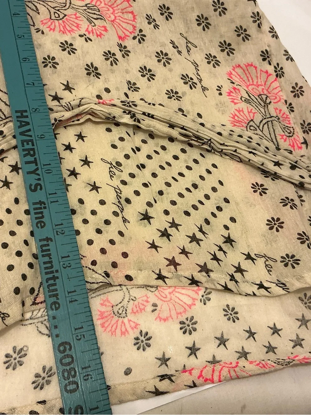 Free People Pink and Cream Floral Polka Dot Shoulder Bag